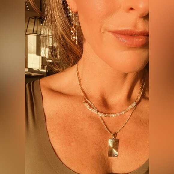 GORGEOUS Citrine Earrings Threader Earrings Gemstone Jewelry Non-tarnish Gold - Picture 12 of 13